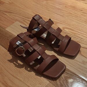 Steve Madden Tan Strappy Sandals